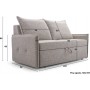 VANESSA SOFA 2 OS. ROZKŁADANA Z POJEMNIKIEM