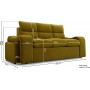 WELA SOFA 3 OS. ROZKŁADANA Z POJEMNIKIEM I 2 PUFAMI