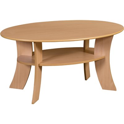 ECLIPSE 3/D STOLIK OKOLICZNOŚCIOWY OWALNY Z PÓŁKĄ